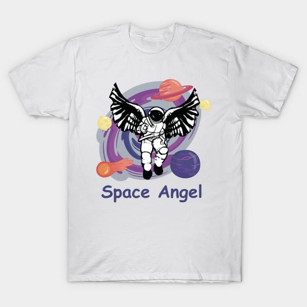 space angel astronaut T-Shirt by Prossori